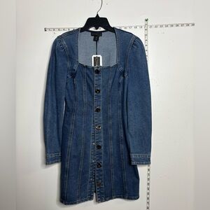 House of Harlow 1960 Blue Long Sleeve Dress